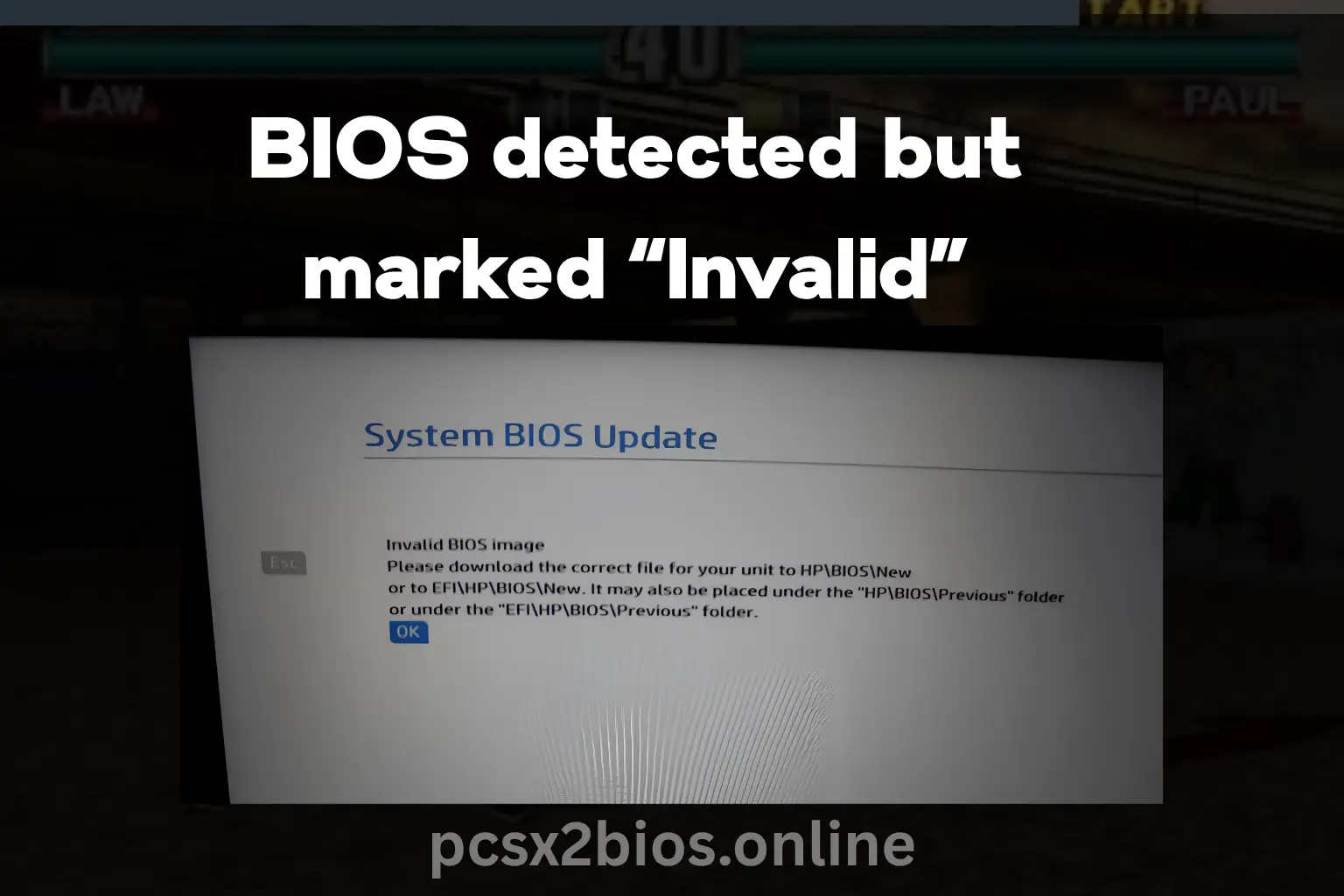 BIOS detected but marked “Invalid”