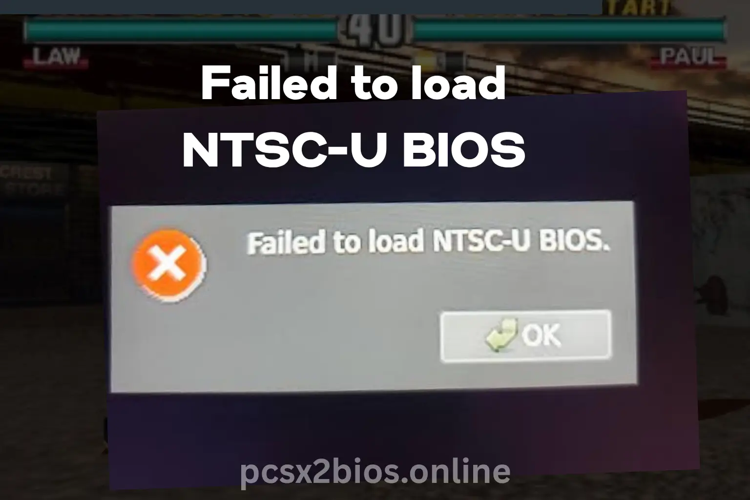 failed to load NTSC-U BIOS