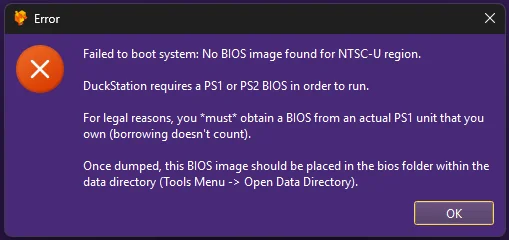 no bios image found